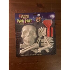 Skeleton Pumpkin Masters Funny Bones With Rib Cage Pattern 9 Piece‎ Carving Kit